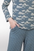 Bulut Desen V Yaka Uzun M Beden Pijama Takımı